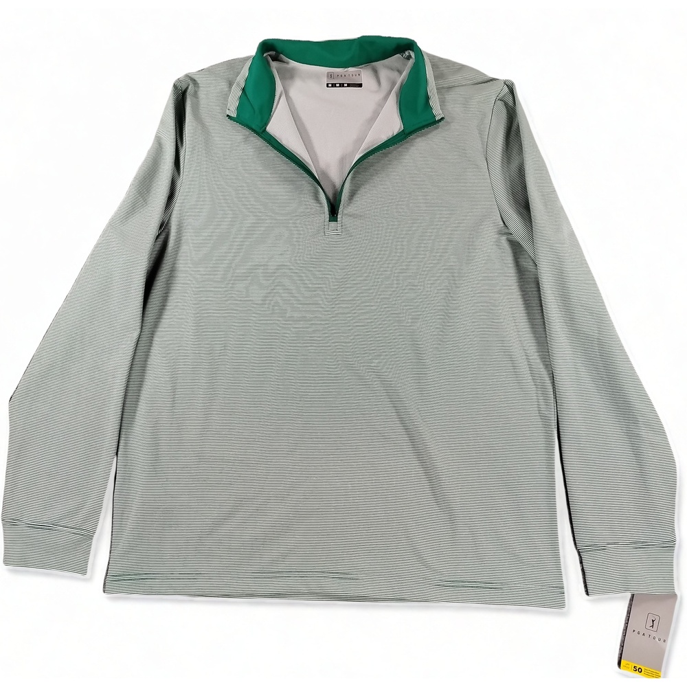PGA TOUR 1/2-Zip Pullover Medium Poly Elastane Golf Preppy Minimalist Sport
